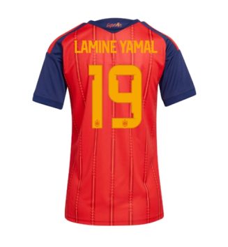 Spanje Lamine Yamal #19 Thuis tenue Dames WK 2026 Voetbalshirt Korte Mouw