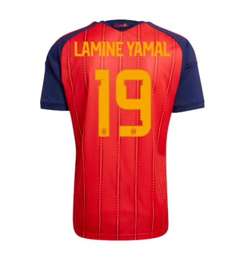Spanje Lamine Yamal #19 Thuis tenue WK 2026 Voetbalshirt Korte Mouw Spanje Lamine Yamal #19 Thuis tenue WK 2026 Voetbalshirt Korte Mouw