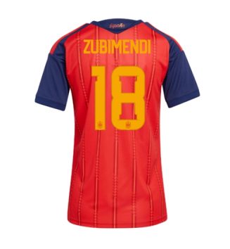 Spanje Martin Zubimendi #18 Thuis tenue Dames WK 2026 Voetbalshirt Korte Mouw