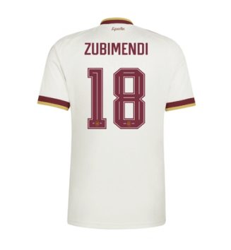 Spanje Martin Zubimendi #18 Uit tenue WK 2026 Voetbalshirt Korte Mouw Spanje Martin Zubimendi #18 Uit tenue WK 2026 Voetbalshirt Korte Mouw