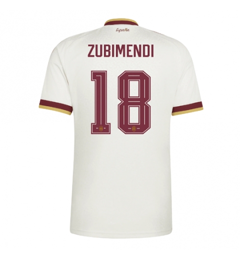 Spanje Martin Zubimendi #18 Uit tenue WK 2026 Voetbalshirt Korte Mouw Spanje Martin Zubimendi #18 Uit tenue WK 2026 Voetbalshirt Korte Mouw