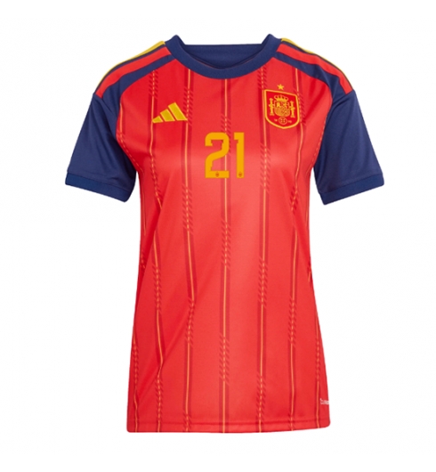Spanje Mikel Oyarzabal #21 Thuis tenue Dames WK 2026 Voetbalshirt Korte Mouw 2 Spanje Mikel Oyarzabal #21 Thuis tenue Dames WK 2026 Voetbalshirt Korte Mouw 2
