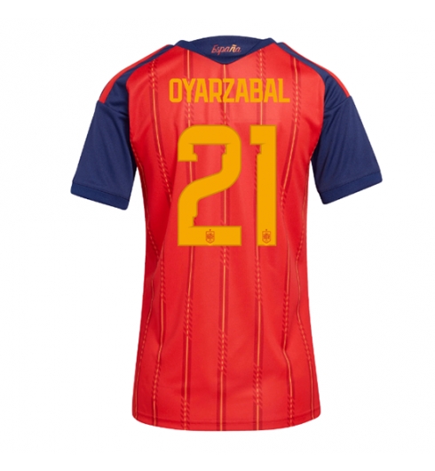 Spanje Mikel Oyarzabal #21 Thuis tenue Dames WK 2026 Voetbalshirt Korte Mouw Spanje Mikel Oyarzabal #21 Thuis tenue Dames WK 2026 Voetbalshirt Korte Mouw