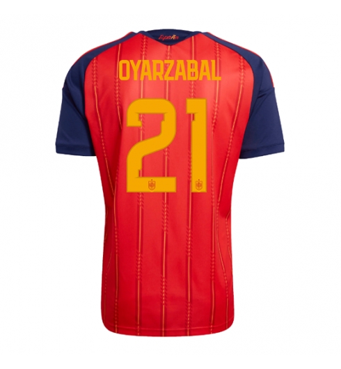 Spanje Mikel Oyarzabal #21 Thuis tenue WK 2026 Voetbalshirt Korte Mouw Spanje Mikel Oyarzabal #21 Thuis tenue WK 2026 Voetbalshirt Korte Mouw