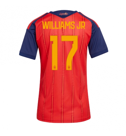 Spanje Nico Williams #17 Thuis tenue Dames WK 2026 Voetbalshirt Korte Mouw Spanje Nico Williams #17 Thuis tenue Dames WK 2026 Voetbalshirt Korte Mouw