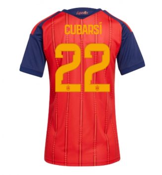 Spanje Pau Cubarsi #22 Thuis tenue Dames WK 2026 Voetbalshirt Korte Mouw