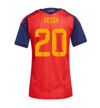 Spanje Pedri Gonzalez #20 Thuis tenue Dames WK 2026 Voetbalshirt Korte Mouw