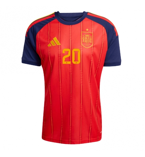 Spanje Pedri Gonzalez #20 Thuis tenue WK 2026 Voetbalshirt Korte Mouw 2 Spanje Pedri Gonzalez #20 Thuis tenue WK 2026 Voetbalshirt Korte Mouw 2