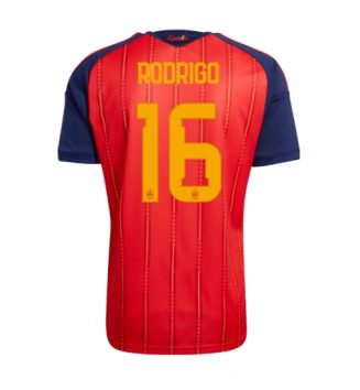 Spanje Rodri Hernandez #16 Thuis tenue WK 2026 Voetbalshirt Korte Mouw Spanje Rodri Hernandez #16 Thuis tenue WK 2026 Voetbalshirt Korte Mouw