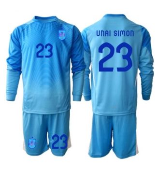 Spanje Unai Simon #23 Keeper Thuis tenue Kids WK 2026 Lange Mouwen (+ broek)