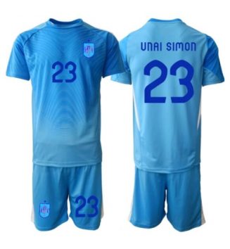 Spanje Unai Simon #23 Keeper Thuis tenue Kids WK 2026 Voetbalshirt Korte Mouw + Shorts