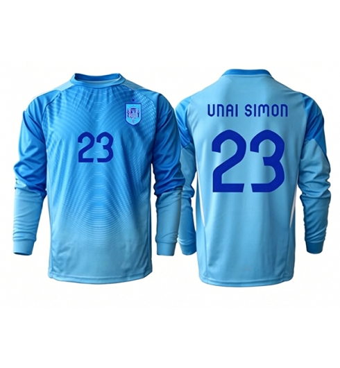 Spanje Unai Simon #23 Keeper Thuis tenue WK 2026 Lange Mouwen Spanje Unai Simon #23 Keeper Thuis tenue WK 2026 Lange Mouwen