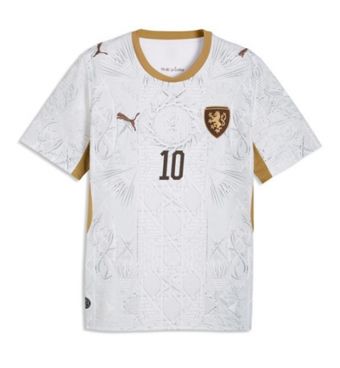 Tsjechië Patrik Schick #10 Uit tenue WK 2026 Voetbalshirt Korte Mouw 2 Tsjechië Patrik Schick #10 Uit tenue WK 2026 Voetbalshirt Korte Mouw 2