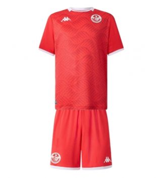 Tunesië Thuis tenue Kids WK 2026 Voetbalshirt Korte Mouw + Shorts