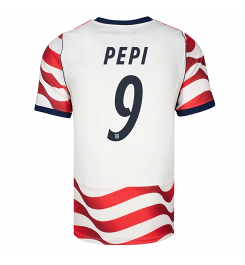 Verenigde Staten Ricardo Pepi #9 Thuis tenue WK 2026 Voetbalshirt Korte Mouw Verenigde Staten Ricardo Pepi #9 Thuis tenue WK 2026 Voetbalshirt Korte Mouw