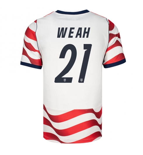 Verenigde Staten Timothy Weah #21 Thuis tenue WK 2026 Voetbalshirt Korte Mouw Verenigde Staten Timothy Weah #21 Thuis tenue WK 2026 Voetbalshirt Korte Mouw