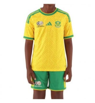 Zuid-Afrika Thuis tenue Kids WK 2026 Voetbalshirt Korte Mouw + Shorts
