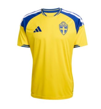 Zweden Thuis tenue WK 2026 Voetbalshirt Korte Mouw Zweden Thuis tenue WK 2026 Voetbalshirt Korte Mouw