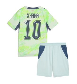 Zwitserland Granit Xhaka #10 Uit tenue Kids WK 2026 Voetbalshirt Korte Mouw + Shorts Zwitserland Granit Xhaka #10 Uit tenue Kids WK 2026 Voetbalshirt Korte Mouw + Shorts