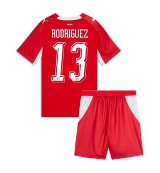 Zwitserland Ricardo Rodriguez #13 Thuis tenue Kids WK 2026 Voetbalshirt Korte Mouw + Shorts