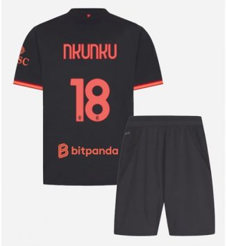 AC Milan Christopher Nkunku #18 Derde tenue Kids 2026-27 Voetbalshirt Korte Mouw + Shorts