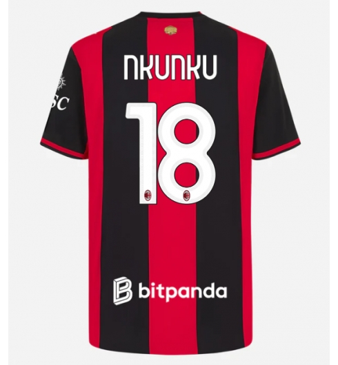AC Milan Christopher Nkunku #18 Thuis tenue 2026-27 Voetbalshirt Korte Mouw AC Milan Christopher Nkunku #18 Thuis tenue 2026-27 Voetbalshirt Korte Mouw