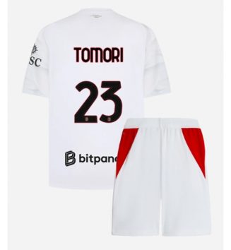 AC Milan Fikayo Tomori #23 Uit tenue Kids 2026-27 Voetbalshirt Korte Mouw + Shorts