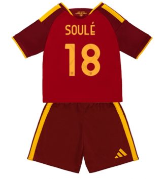 AS Roma Matias Soule #18 Thuis tenue Kids 2026-27 Voetbalshirt Korte Mouw + Shorts