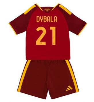 AS Roma Paulo Dybala #21 Thuis tenue Kids 2026-27 Voetbalshirt Korte Mouw + Shorts