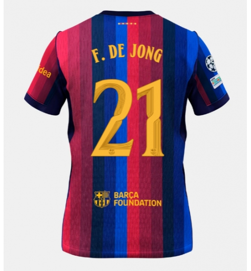 Barcelona Frenkie de Jong #21 Thuis tenue 2026-27 Voetbalshirt Korte Mouw Barcelona Frenkie de Jong #21 Thuis tenue 2026-27 Voetbalshirt Korte Mouw