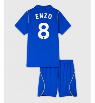 Chelsea Enzo Fernandez #8 Thuis tenue Kids 2026-27 Voetbalshirt Korte Mouw + Shorts