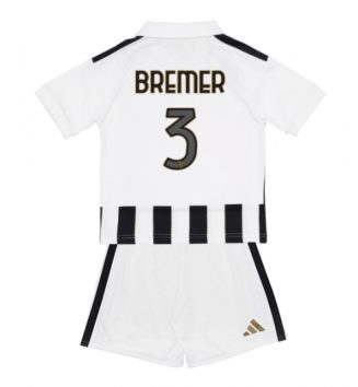 Juventus Gleison Bremer #3 Thuis tenue Kids 2026-27 Voetbalshirt Korte Mouw + Shorts