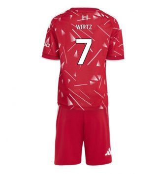 Liverpool Florian Wirtz #7 Thuis tenue Kids 2026-27 Voetbalshirt Korte Mouw + Shorts