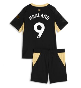 Manchester City Erling Haaland #9 Uit tenue Kids 2026-27 Voetbalshirt Korte Mouw + Shorts