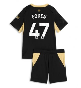 Manchester City Phil Foden #47 Uit tenue Kids 2026-27 Voetbalshirt Korte Mouw + Shorts