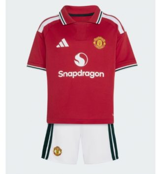 Manchester United Thuis tenue Kids 2026-27 Voetbalshirt Korte Mouw + Shorts