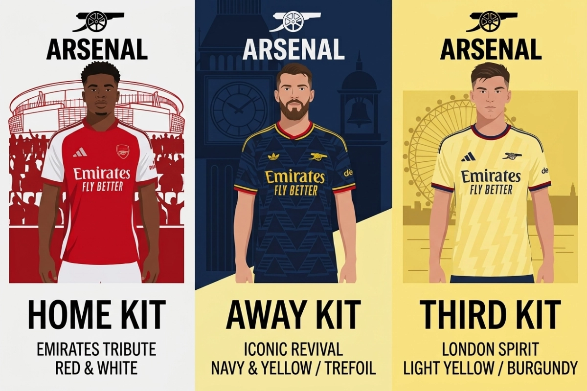 De Arsenal-tenuecollectie voor 2026/27: traditie, nostalgie en een frisse blik.