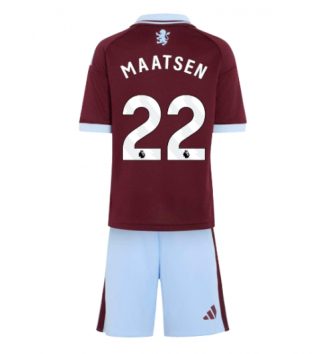 Aston Villa Ian Maatsen #22 Thuis tenue Kids 2026-27 Voetbalshirt Korte Mouw + Shorts