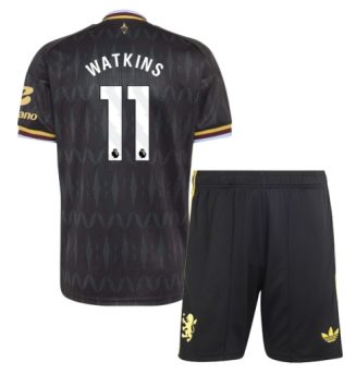 Aston Villa Ollie Watkins #11 Uit tenue Kids 2026-27 Voetbalshirt Korte Mouw + Shorts