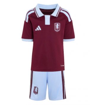 Aston Villa Thuis tenue Kids 2026-27 Voetbalshirt Korte Mouw + Shorts