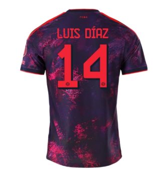 Bayern Munich Luis Diaz #14 Derde tenue 2026-27 Voetbalshirt Korte Mouw Bayern Munich Luis Diaz #14 Derde tenue 2026-27 Voetbalshirt Korte Mouw
