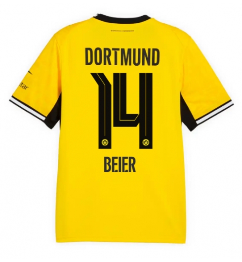 Borussia Dortmund Maximilian Beier #14 Thuis tenue 2026-27 Voetbalshirt Korte Mouw Borussia Dortmund Maximilian Beier #14 Thuis tenue 2026-27 Voetbalshirt Korte Mouw
