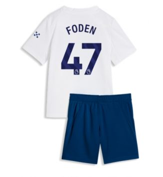 Manchester City Phil Foden #47 Derde tenue Kids 2026-27 Voetbalshirt Korte Mouw + Shorts