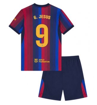 Barcelona Gabriel Jesus #9 Thuis tenue Kids 2026-27 Voetbalshirt Korte Mouw + Shorts