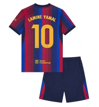 Barcelona Lamine Yamal #10 Thuis tenue Kids 2026-27 Voetbalshirt Korte Mouw + Shorts