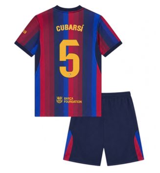 Barcelona Pau Cubarsi #5 Thuis tenue Kids 2026-27 Voetbalshirt Korte Mouw + Shorts Barcelona Pau Cubarsi #5 Thuis tenue Kids 2026-27 Voetbalshirt Korte Mouw + Shorts