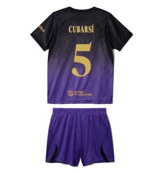 Barcelona Pau Cubarsi #5 Uit tenue Kids 2026-27 Voetbalshirt Korte Mouw + Shorts Barcelona Pau Cubarsi #5 Uit tenue Kids 2026-27 Voetbalshirt Korte Mouw + Shorts