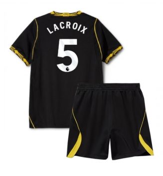 Chelsea Maxence Lacroix #5 Uit tenue Kids 2026-27 Voetbalshirt Korte Mouw + Shorts