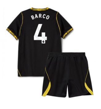 Chelsea Valentin Barco #4 Uit tenue Kids 2026-27 Voetbalshirt Korte Mouw + Shorts