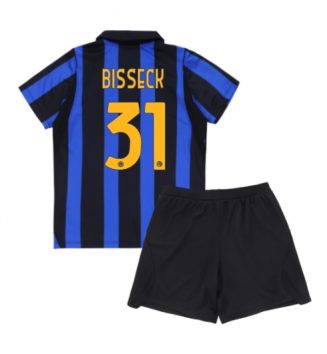 Inter Milan Yann Bisseck #31 Thuis tenue Kids 2026-27 Voetbalshirt Korte Mouw + Shorts